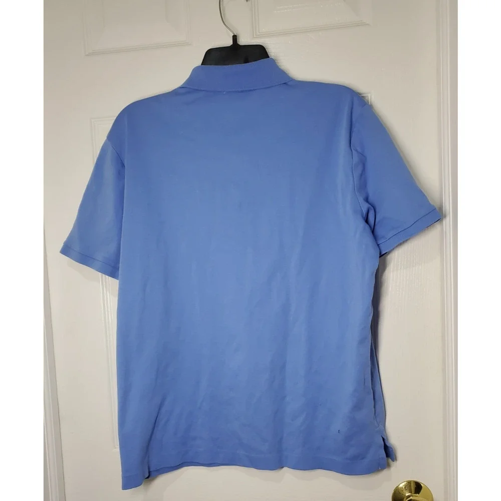 Polo Ralph Lauren Mens Medium Blue Classic Fit Polo Shirt Pony Logo Short Sleeve